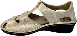 Finn Comfort Funen - Dames - Sleehakken - Beige - 34 1/2 EU - Leer - Schoenen