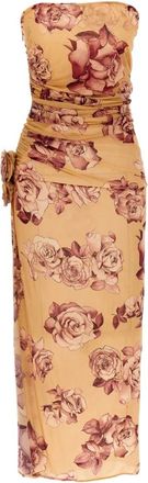 Magda Butrym 12 Cupro Midi Jurk - Dames - Maxi kleedjes - Veelkleurig - 2XS - Kleedjes