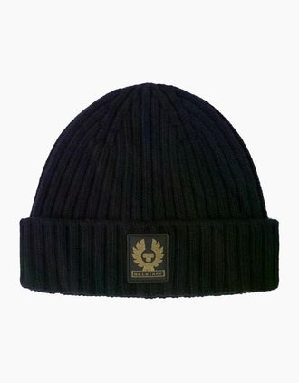 Belstaff Mens Belstaff Watch Beanie Hat Dark Ink - Black - Size: ONE size