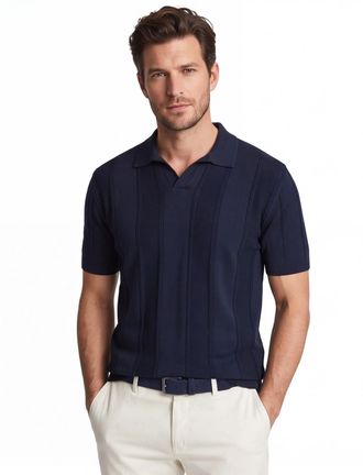 Gentiluomo Poloshirt Gentiluomo donkerblauw met v hals