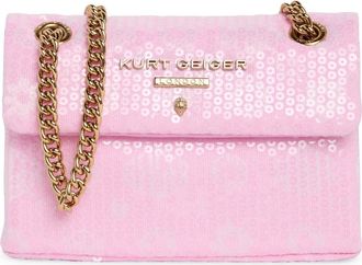 Kurt Geiger Sequin Mini Brixton Convertible Shoulder Bag in Light/Pastel Pink at Nordstrom Rack