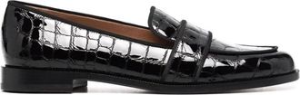 Aquazzura Schoenen, Dames, Zwart, 39 1/2 EU, Leer, Elegante Zwarte Leren Loafers