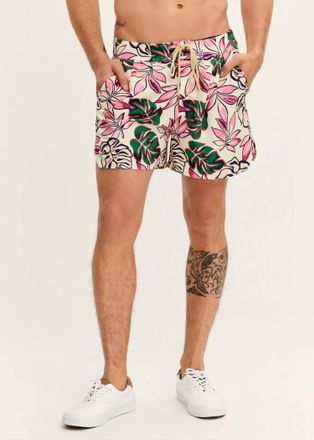 SER.O.YA Bree Swim Shorts In White Tropical