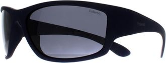 Polaroid Wrap Unisex Matte Blauw Grijs Blauw Gepolariseerd PLD 7005/S