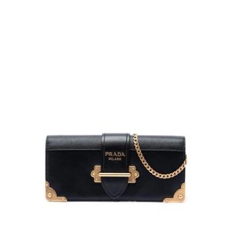 Prada Pre-owned Crossbody Tas - Dames - Pre-owned - Zwart - Maat: ONE Size Leer
