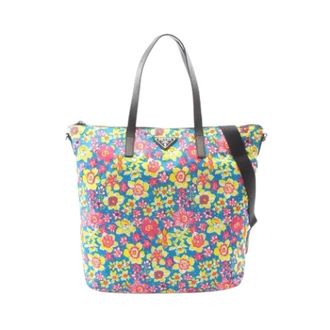 Prada Pre-owned Tote Bags, female, Multicolor, Size: ONE SIZE Pre-owned Vintage Nylon Tote Bag
