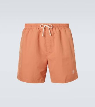 Brunello Cucinelli Logo swim trunks