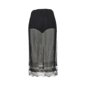 Dolce & Gabbana Falda midi de tul - Skirts - Mujer - Negro - S