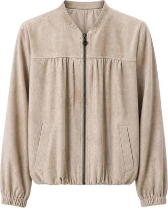 2-Biz Padova Bomberjack - Dames - Bomber jackets - Beige - 2XL - Polyester - Jassen