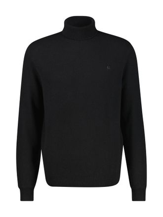 Lerros Rollkragenpullover LERROS, Herren, Gr. XXL, schwarz, Strick, Obermaterial: 88% Schurwolle, 12% Kaschmir, meliert, regular fit normal, ohne Ausschnitt,