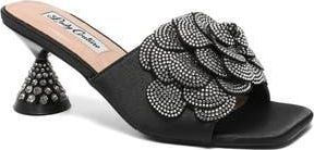Lady Couture Petal Slide Sandal in Black at Nordstrom Rack, Size 10