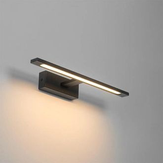 QAZQA Jerre wandlamp - 41.5x13.5x5.5cm - incl. LED - IP44 - mat zwart