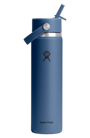 Hydro Flask 24-Ounce Wide Mouth Flex Straw Cap Bottle in Harbor Blue at Nordstrom