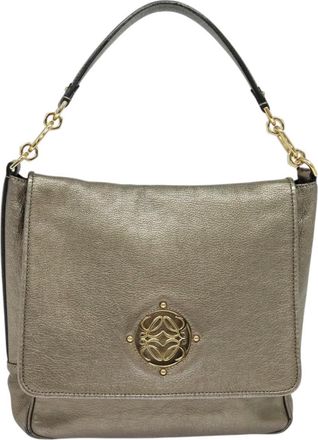Loewe Anagram Gold Leather Shoulder Bag (Pre-Owned)