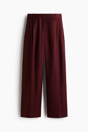 H&M Elegante Hose mit weitem Bein - Weinrot