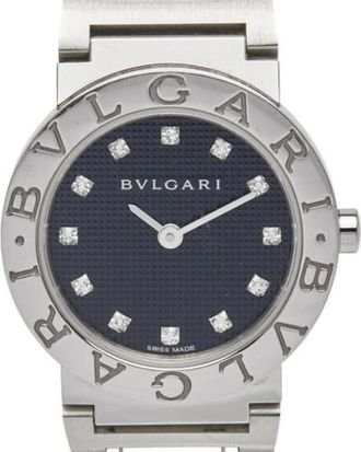 Bulgari Pre-owned Watches, female, Black, Size: ONE SIZE Pre-owned Stainless Steel Watch