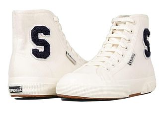 Superga 2295 Cotton Terry Patch Womens Shoes White Avorio/Navy/Full Avorio : EU 37 (US Womens 6.5) Medium, Textile