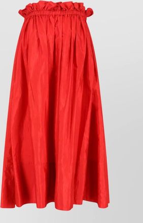 Jil Sander a line skirt bow accent ruffled midi