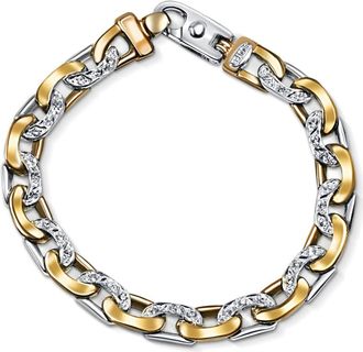 Pompeii3 Mens 14k Gold (41gram) or Platinum (77gram) 8.5mm Diamond Bracelet 8.5