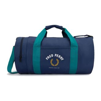Fred Perry Sport Nylon Large Barrel Bag - male - Fred Perry - Weekend Bags - Blue - ONE SIZE - Bags