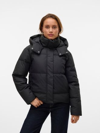 Vero Moda Steppjacke VERO MODA VMGRETAKYLIE SHORT COATED JACKET NOOS, Damen, Gr. XS, schwarz, Web, Obermaterial: 100% Polyamid, unifarben, Jacken Steppjacke