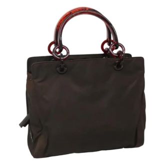 Prada Pre-owned Nylon handbags - Dames - Vintage Handtas - Bruin - ONE Size - Nylon - Vintage