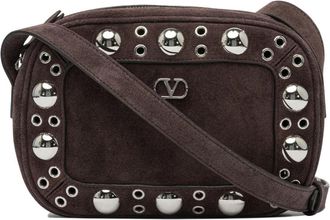 Valentino Garavani Bruin leren crossbody tas Aw 25 - Heren - Schoudertassen - Bruin - ONE Size - Leer - Tassen