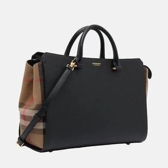 Burberry Womens Leather Hand Bag - Black - One Size