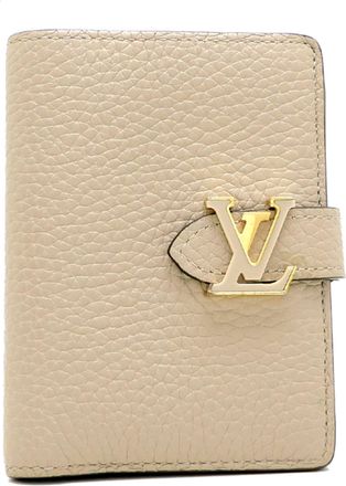 Louis Vuitton Galle Gray Beige Light Blue Leather Wallet (Bi-Fold) (Pre-Owned)
