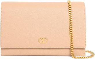 Valentino Garavani Vlogo Signature Leather Wallet On Chain