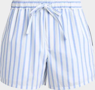 Dolce & Gabbana Men & apos;s Cotton and Silk Stripe Drawstring Lounge Shorts