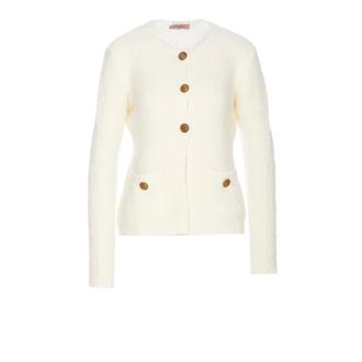 Twinset Cardigans, female, White, XS, White Jacket Set for Women