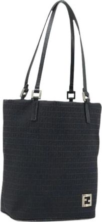 Fendi Pre-owned Vintage Tote Bag - Dames - Vintage Shopper - Zwart - ONE Size - Leer - Vintage