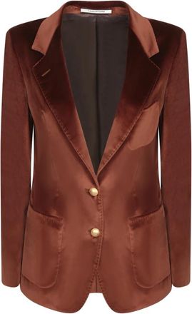 Tagliatore Parigi MP Velvet Jacket - Dames - Blazers - Bruin - M - Jassen