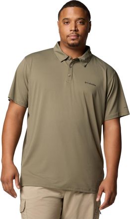 Columbia Mens Tech Trail Utility Polo, Stone Green, Medium
