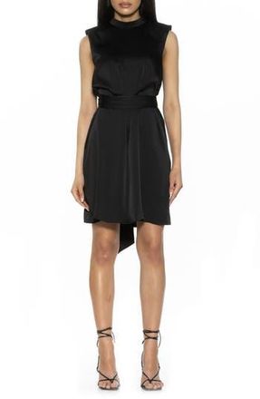 Alexia Admor Brixton Mock Neck Sleeveless Shift Dress in Black at Nordstrom Rack, Size 10