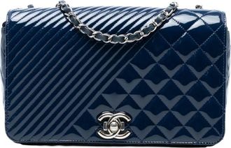Chanel 2016-2017 Medium Patent Coco Boy Flap shoulder bag - Blauw