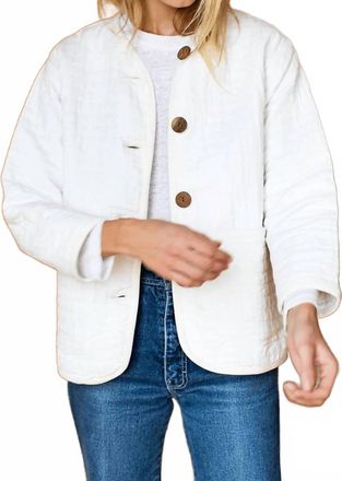 Emerson Fry India Quilted Jacket In Cloud White Organic