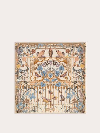Ferragamo Donna Foulard in seta stampa Liberty Marrone
