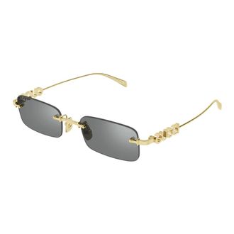 Gucci Rechthoekige zonnebril - unisex - Accessoires - Geel - Maat: 52 MM