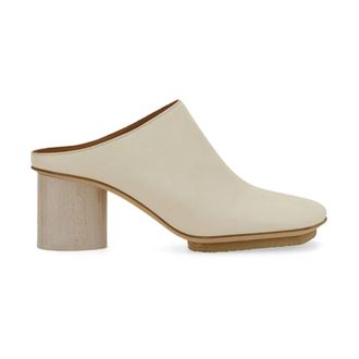 Uma Wang Stone Mule - Dames - Muiltjes - Wit - 40 EU - Leer - Schoenen