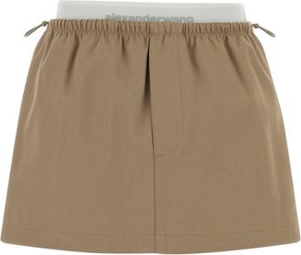 Alexander Wang Alexander Wang Beige Cotton Mini Skirt