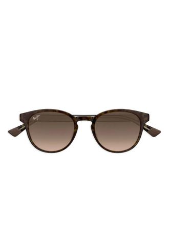 Maui Jim Hiehie round-frame tortoiseshell sunglasses - Brown
