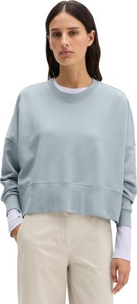 Marc O'Polo Sweatshirt MARC OPOLO, Damen, Gr. XL, grau horizon, Sweatware, Obermaterial: 100% Baumwolle, relaxed fit kurz, Rundhals, B&uuml;ndchen, Sweatshirts Sweatsh