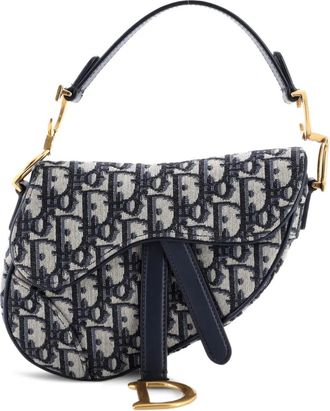 Dior Saddle Handbag Oblique Canvas Mini shoulder bag - Blauw
