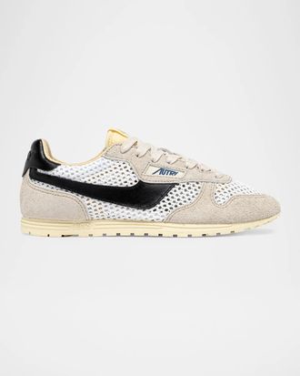 Autry Windspin Mesh and Suede Low-Top Sneakers