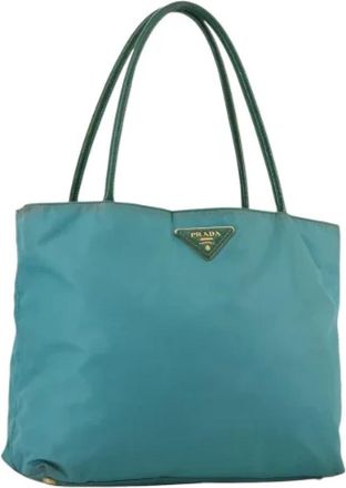 Prada Pre-owned Nylon totes - Dames - Vintage Shopper - Blauw - ONE Size - Nylon - Vintage