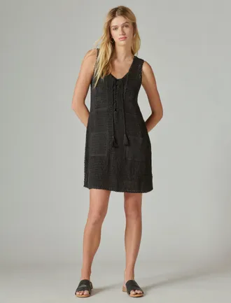 Lucky Brand Womens Crochet Baja Tunic Dress