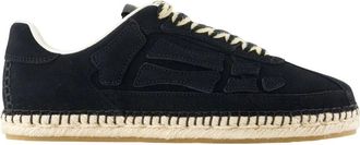 Amiri Schoenen, Heren, Zwart, 41 EU, Leer, Espadrille Pacific Bones Sneakers