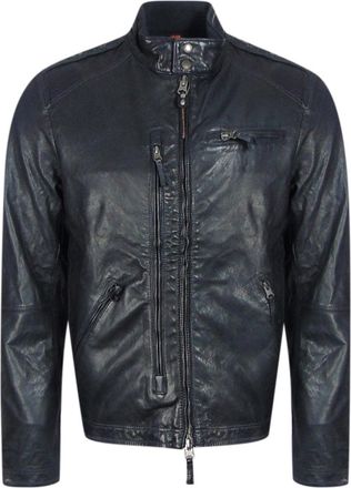 Parajumpers Justin Leather Pencil donkergrijs leren jack